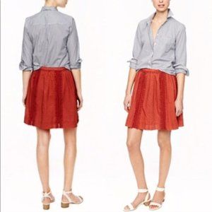 J.Crew Swiss Dot Pom Pom Boho Skirt Dusty Pomegranate Size 10